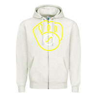 Oatmeal Heather The Brew Crew Baseball Zipper Hoodie - linhVisuals