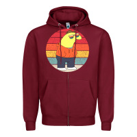 Burgundy smiling friends Zipper Hoodie - linhVisuals
