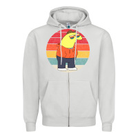 Dove Grey smiling friends Zipper Hoodie - linhVisuals