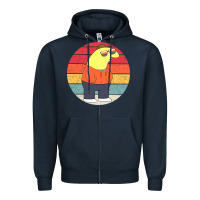 Navy smiling friends Zipper Hoodie - linhVisuals