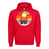 Red smiling friends Zipper Hoodie - linhVisuals