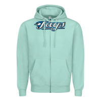 Seafoam The Jays Baseball Zipper Hoodie - linhVisuals