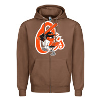 Chestnut The O_S Baseball Merch Zipper Hoodie - linhVisuals