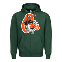 Sports Green The O_S Baseball Merch Zipper Hoodie - linhVisuals