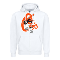 White The O_S Baseball Merch Zipper Hoodie - linhVisuals