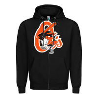 Black The O_S Baseball Merch Zipper Hoodie - linhVisuals