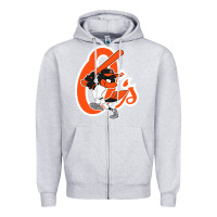 Heather Grey The O_S Baseball Merch Zipper Hoodie - linhVisuals
