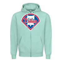 Seafoam The Phils Baseball Merch Zipper Hoodie - linhVisuals