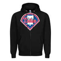 Black The Phils Baseball Merch Zipper Hoodie - linhVisuals