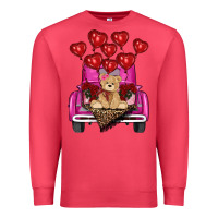 Cardinal valentines day tedybear truck Premium Sweatshirt - RanaPortraitStore
