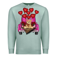 Seafoam valentines day tedybear truck Premium Sweatshirt - RanaPortraitStore