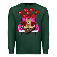 Valentines Day Tedybear Truck Premium Sweatshirt | Teevron