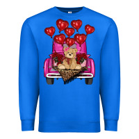 True Royal valentines day tedybear truck Premium Sweatshirt - RanaPortraitStore