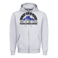 Heather Grey The Rocks Baseball Gifts Zipper Hoodie - linhVisuals