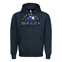 Navy The Rocks Baseball Gifts Zipper Hoodie - linhVisuals