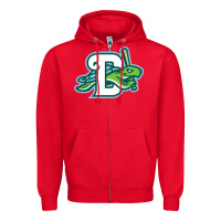 Red Daytona Tortugas Zipper Hoodie - linhVisuals