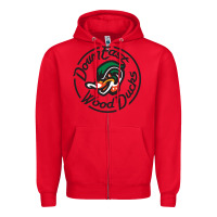 Red Down East Wood Ducks Zipper Hoodie - linhVisuals