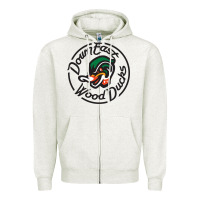Oatmeal Heather Down East Wood Ducks Zipper Hoodie - linhVisuals