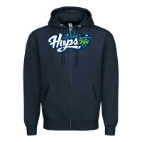Navy Hillsboro Hops (2) Zipper Hoodie - linhVisuals
