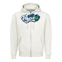 Oatmeal Heather Hillsboro Hops (2) Zipper Hoodie - linhVisuals