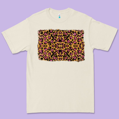 Leopard Glitter Background Premium Tee Designed By Ranaportraitstore