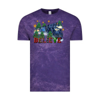 Cloud Purple believe polar express christmas trees Vintage Tee - FaDigitalArtStudio