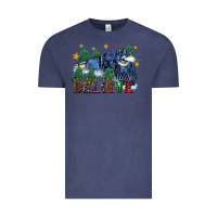 Vintage Denim believe polar express christmas trees Vintage Tee - FaDigitalArtStudio