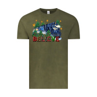 Vintage Olive believe polar express christmas trees Vintage Tee - FaDigitalArtStudio