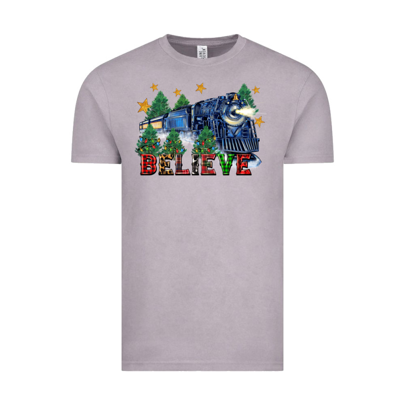 Believe Polar Express Christmas Trees Vintage Tee by FaDigitalArtStudio | Teevron