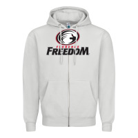 Dove Grey Florence Freedom Zipper Hoodie - linhVisuals