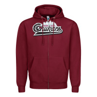 Burgundy Idaho Falls Chukars Zipper Hoodie - linhVisuals