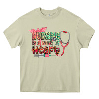 Mossy cowgirl nursing is a work of heart Heavy Core Tee - CowGirlArtShop