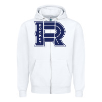 White Laval Rocket Zipper Hoodie - linhVisuals