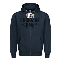 Navy funny cribbage shirt for men cribbage champ tournament Zipper Hoodie - linhVisuals