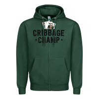 Sports Green funny cribbage shirt for men cribbage champ tournament Zipper Hoodie - linhVisuals