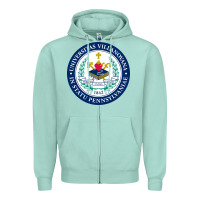 Seafoam villanova university Zipper Hoodie - linhVisuals