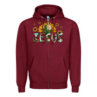 Burgundy jesus san judas Zipper Hoodie - JahusDesignShop