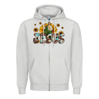 Dove Grey jesus san judas Zipper Hoodie - JahusDesignShop