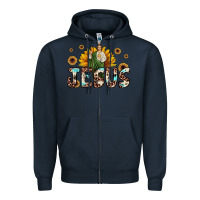 Navy jesus san judas Zipper Hoodie - JahusDesignShop