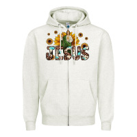 Oatmeal Heather jesus san judas Zipper Hoodie - JahusDesignShop