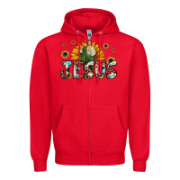 Red jesus san judas Zipper Hoodie - JahusDesignShop