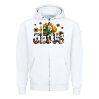 White jesus san judas Zipper Hoodie - JahusDesignShop