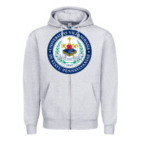 Heather Grey villanova university Zipper Hoodie - linhVisuals