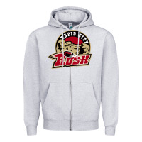 Heather Grey Rapid City Rush Zipper Hoodie - linhVisuals