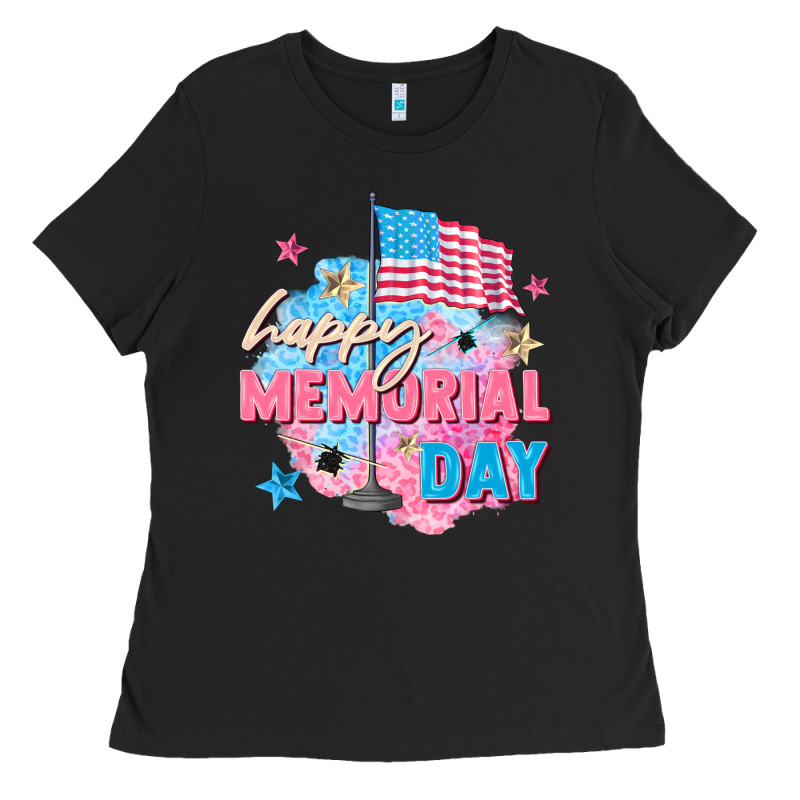Happy Memorial Day Ladies Tee by FaDigitalArtStudio | Teevron