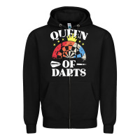 Darts Shirts For Women Dart Throwing League Zipper Hoodie | Teevron