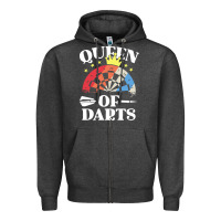 Charcoal Heather darts shirts for women dart throwing league Zipper Hoodie - linhVisuals