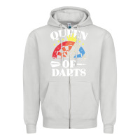 Dove Grey darts shirts for women dart throwing league Zipper Hoodie - linhVisuals