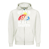 Oatmeal Heather darts shirts for women dart throwing league Zipper Hoodie - linhVisuals