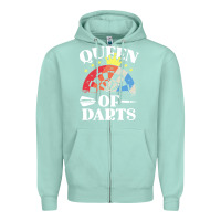 Seafoam darts shirts for women dart throwing league Zipper Hoodie - linhVisuals